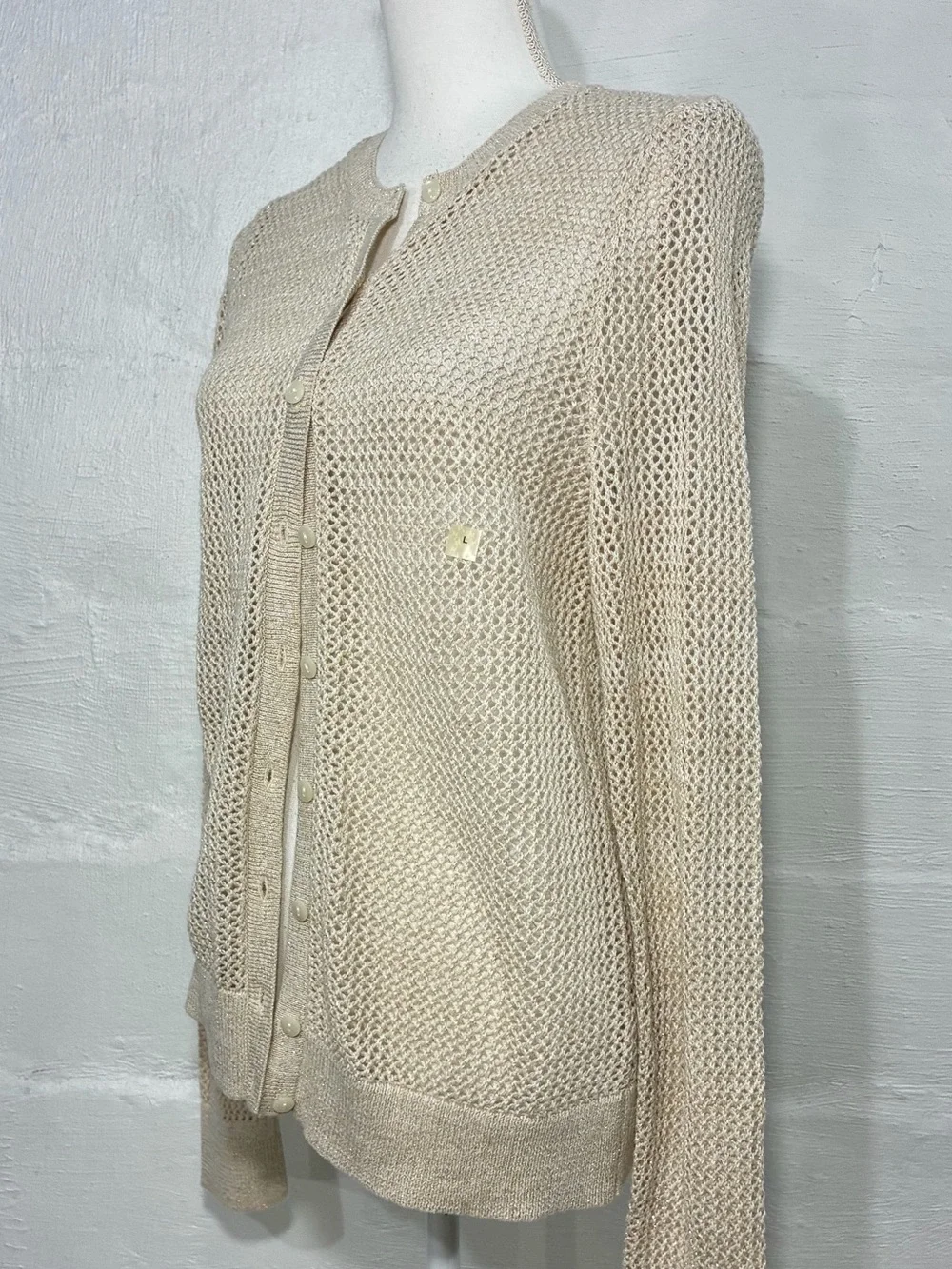 LOFT OPEN KNIT BUTTON CARDIGAN NEW WITH TAG